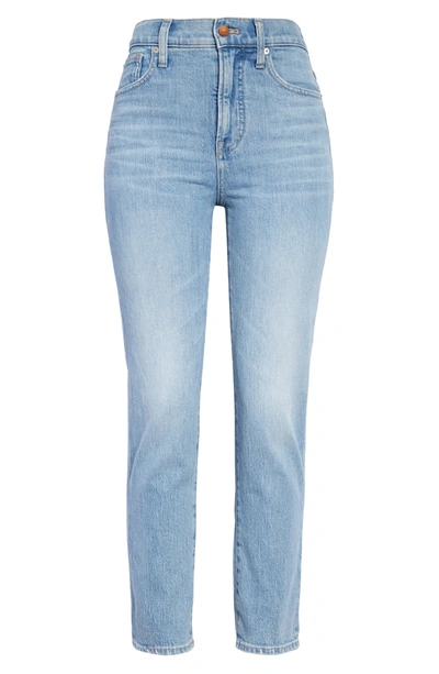 Madewell The Ripped Momjean High Waist Crop Jeans In Clymer