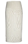 Afrm Felix Power Mesh Skirt In Nude Placement Zebra