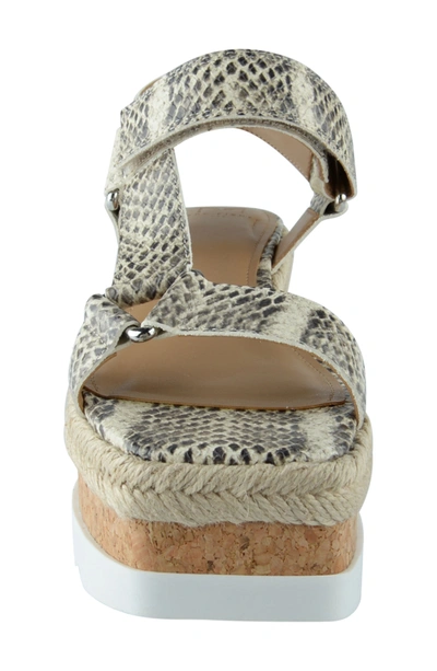 Marc Fisher Ltd Gylian Platform Wedge Sandal In Roccia Leather