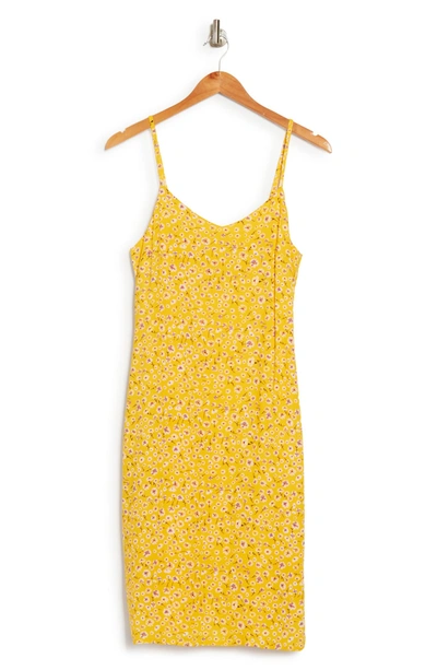 Abound V-neck Slip Dress In Yellow Floral