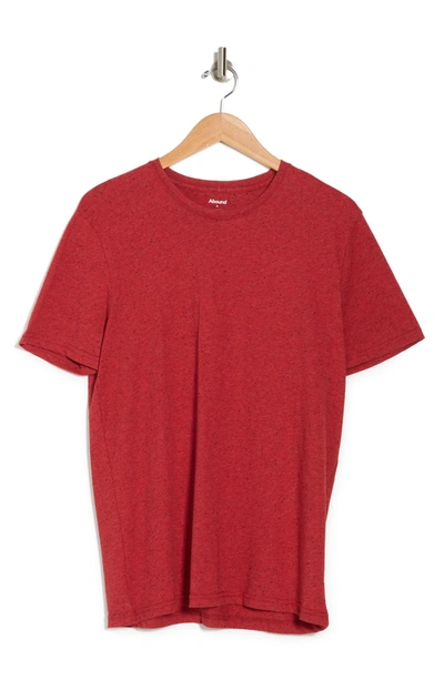 Abound Short Sleeve Heather Crew T-shirt In Red Chili Black Neps