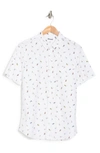 Abound Food Print Short Sleeve Shirt In White Cocktails Prt