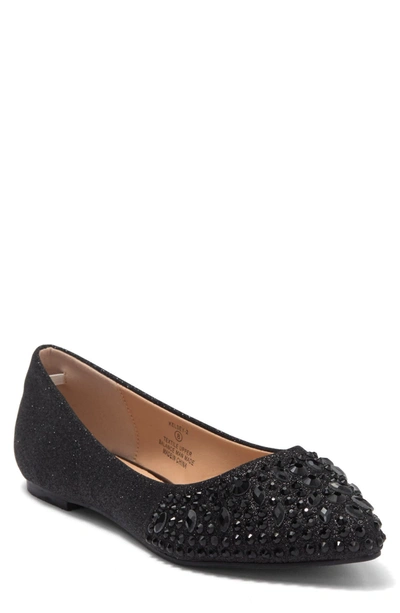 Lauren Lorraine Kelsey Embellished Flat In Black