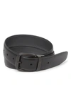 ORIGINAL PENGUIN BOXED LOGO LEATHER BELT