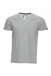 X-ray Split Neck T-shirt In Oatmeal