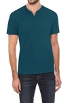 X-ray Split Neck T-shirt In Teal