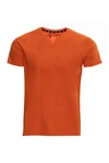 X-ray Split Neck T-shirt In Tangerine