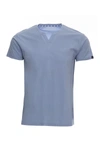 X-ray Split Neck T-shirt In Dusk Blue