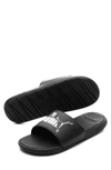 Puma Cool Cat New Logo Slide Sandal In  Blk Drk Shadow  Wht