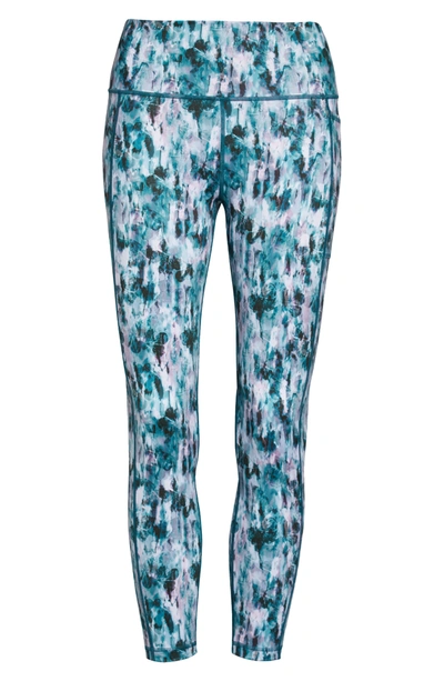 Sweaty Betty Super Sculpt Pocket 7/8 Leggings In Blue Xray Floral Print