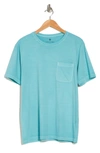 Coastaoro Homesteader Crewneck Pocket T-shirt In Aqua Sea