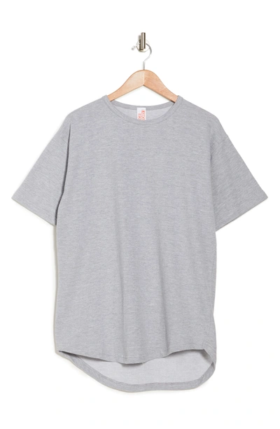 Fleece Factory Long Fashion French Terry T-shirt In Grey