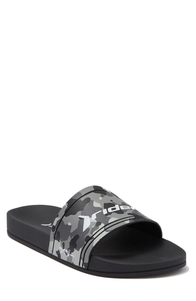 Rider Camo Slide Sandal In Blk/ Gry