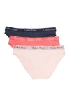 Calvin Klein Motive Cotton Bikini Panties In Shoreline Heather/nympth's Thi