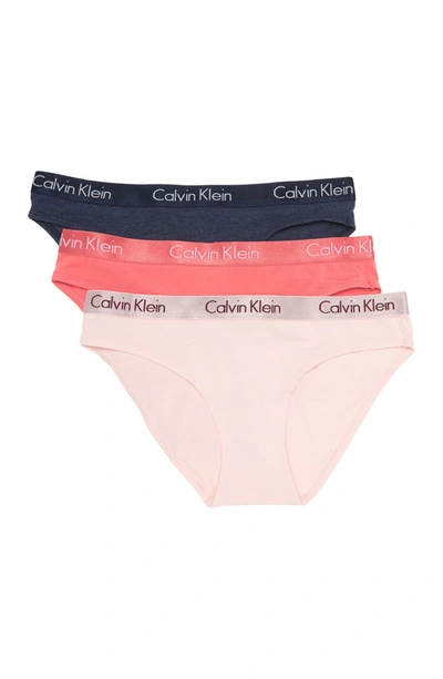 Calvin Klein Motive Cotton Bikini Panties In Shoreline Heather/nympth's Thi