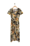 Love By Design Colette Double Layer Maxi Dress In Tropical Brushed Floral