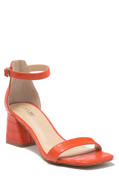 Abound Finn Block Heel Sandal In Orange Croc