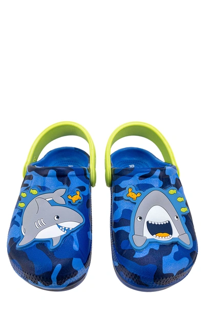 Rainbow Daze Kids' Shark Molded Clog In Blue