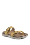 White Mountain Powerful Leather Footbed Sandal In Yellow/suede