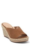 Stuart Weitzman Wonda Espadrille Wedge Sandal In Camel