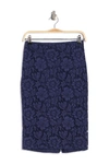 Valentino Lace Pencil Skirt In Pure-blue