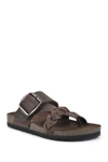 White Mountain Heartfelt Leather Footbed Sandal In Brown/ Leather