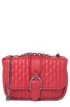 Longchamp Quilted Chain Strap Shoulder Bag In Red