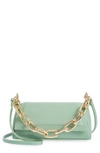 House Of Want H.o.w. We Play Vegan Leather Crossbody Bag In Sage Saffiano W/ Gold