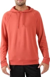 90 Degree By Reflex Terry Pullover Drawstring Hoodie In Burnished Sunset 18 1536