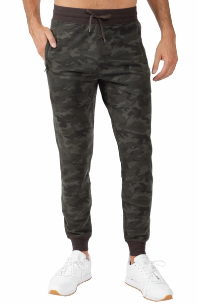90 Degree By Reflex Terry Joggers In P792 Camo Sage Mult