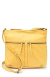American Leather Co. Hanover Double Entry Crossbody Bag In Tender Yellow Smooth