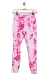 X By Gottex Core High Waist Side Pocket Leggings In Pink Tie Dye