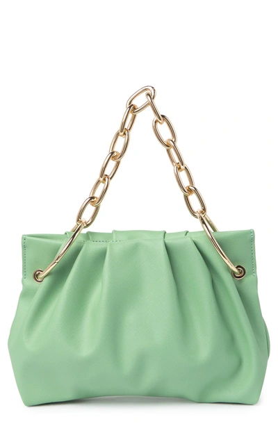House Of Want Chill Vegan Leather Frame Clutch In Sage