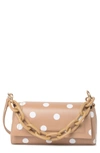 House Of Want H.o.w. We Play Vegan Leather Crossbody Bag In Tan Polka Dot