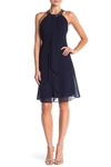 Slny Necklace Halter Dress In Nav