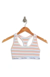 Calvin Klein Carousel Racerback Bralette In Ino Prism Strip