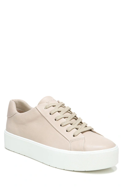 Vince Benfield Leather Platform Sneaker In Caf Au Lait