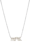 ALEX WOO STERLING SILVER AUTOGRAPH MRS NECKLACE