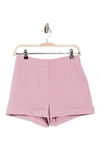 Cinq À Sept Elaine Crepe Shorts In Tea Rose