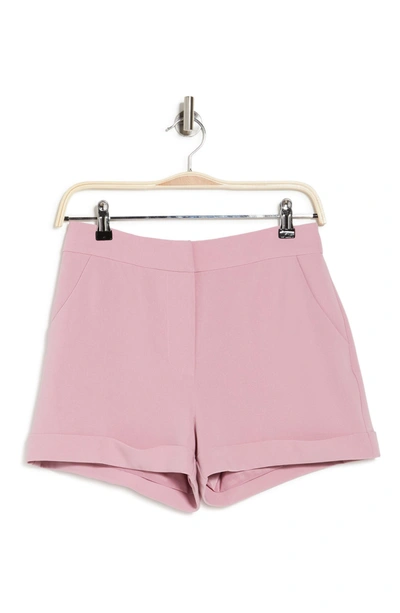 Cinq À Sept Elaine Crepe Shorts In Tea Rose