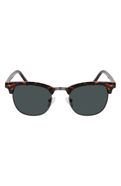 Cole Haan 49mm Tapered Round Sunglasses In Tortoise