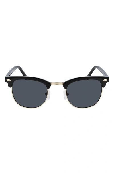 Cole Haan 49mm Tapered Round Sunglasses In Black