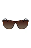 Cole Haan 60mm Straight Top Sunglasses In Tortoise