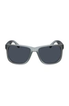 Cole Haan 55mm Matte Square Sunglasses In Matte Grey Fade