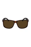 Cole Haan 55mm Matte Square Sunglasses In Matte Tortoise