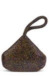 Jessica Mcclintock Staci Beaded Mesh Wristlet In Oilslick