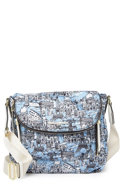 Karl Lagerfeld Cara Messenger Bag In Paris Print Blue ModeSens