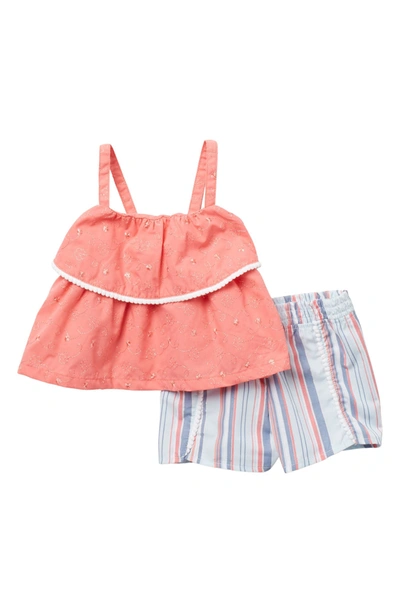 Penelope Mack Babies' Tank & Shorts Set In Pink