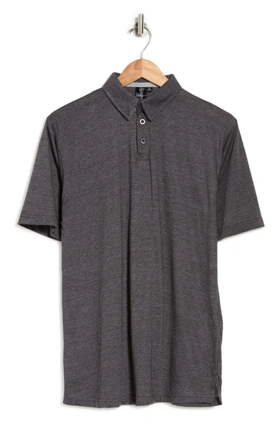 Burnside Classic Short Sleeve Polo Shirt In Heather Ch