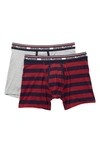 Original Penguin Logo Waist Boxer Brief In Ltgyh/bkredstp